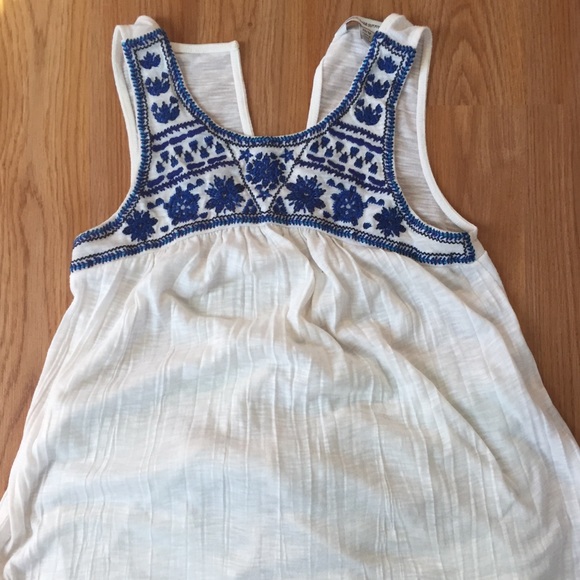Tank top with floral blue top - Picture 1 of 3